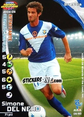 Sticker Simone Del Nero - Football Champions Italy 2004-2005 n. u8 - Wizards of The Coast