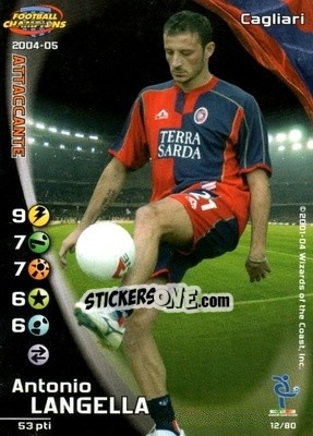 Sticker Antonio Langella - Football Champions Italy 2004-2005 n. u12 - Wizards of The Coast