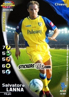 Sticker Salvatore Lanna - Football Champions Italy 2004-2005 n. u13 - Wizards of The Coast