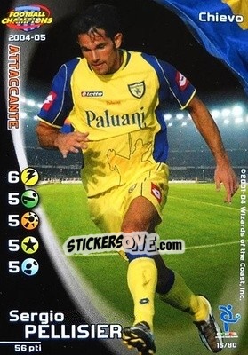 Sticker Sergio Pellisier - Football Champions Italy 2004-2005 - Wizards of The Coast