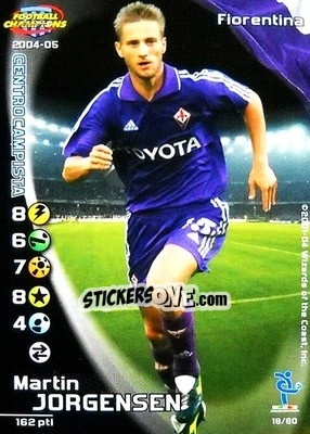 Sticker Martin Jorgensen - Football Champions Italy 2004-2005 n. u18 - Wizards of The Coast