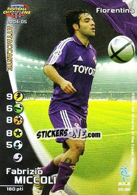 Sticker Fabrizio Miccoli - Football Champions Italy 2004-2005 n. u20 - Wizards of The Coast