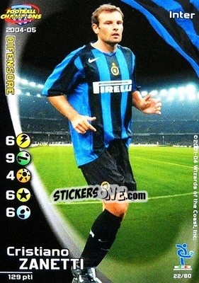 Figurina Cristiano Zanetti - Football Champions Italy 2004-2005 - Wizards of The Coast