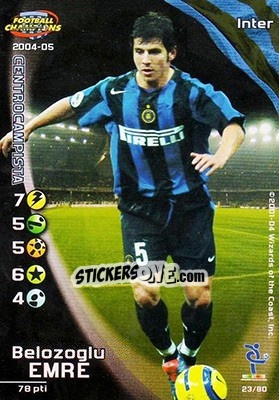 Sticker Belozoglu Emre - Football Champions Italy 2004-2005 - Wizards of The Coast