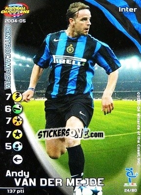 Sticker Andy Van Der Meyde - Football Champions Italy 2004-2005 n. u24 - Wizards of The Coast