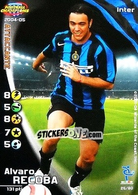 Sticker Alvaro Recoba - Football Champions Italy 2004-2005 - Wizards of The Coast
