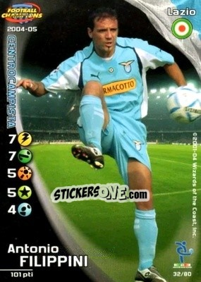 Sticker Antonio Filippini - Football Champions Italy 2004-2005 n. u32 - Wizards of The Coast