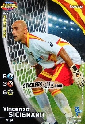 Sticker Vincenzo Sicignano - Football Champions Italy 2004-2005 - Wizards of The Coast
