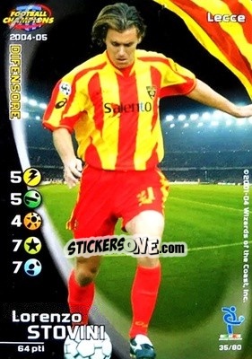 Sticker Lorenzo Stovini - Football Champions Italy 2004-2005 n. u35 - Wizards of The Coast