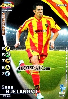 Sticker Sasa Bjelanovic - Football Champions Italy 2004-2005 n. u37 - Wizards of The Coast