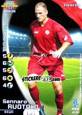 Sticker Gennaro Ruotolo - Football Champions Italy 2004-2005 - Wizards of The Coast