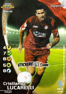 Sticker Cristiano Lucarelli - Football Champions Italy 2004-2005 - Wizards of The Coast