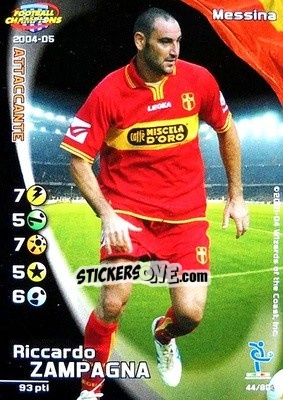 Sticker Riccardo Zampagna - Football Champions Italy 2004-2005 n. u44 - Wizards of The Coast