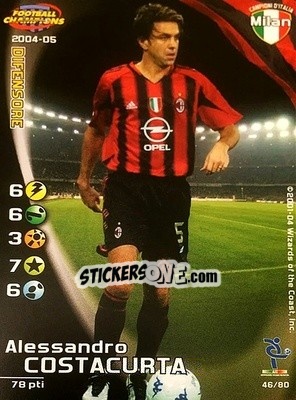 Figurina Alessandro Costacurta - Football Champions Italy 2004-2005 - Wizards of The Coast