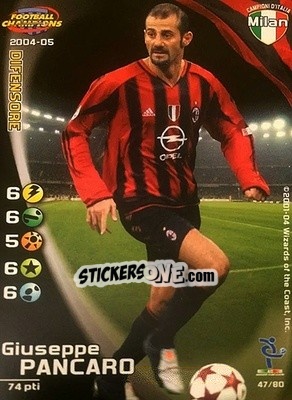 Sticker Giuseppe Pancaro - Football Champions Italy 2004-2005 n. u47 - Wizards of The Coast