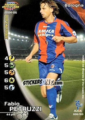 Sticker Fabio Petruzzi - Football Champions Italy 2004-2005 n. 6 - Wizards of The Coast