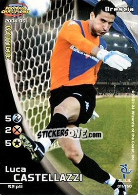 Sticker Luca Castellazzi - Football Champions Italy 2004-2005 - Wizards of The Coast