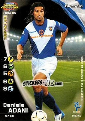 Sticker Daniele Adani - Football Champions Italy 2004-2005 - Wizards of The Coast