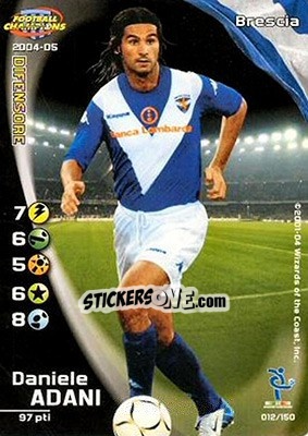 Sticker Daniele Adani - Football Champions Italy 2004-2005 n. 12 - Wizards of The Coast