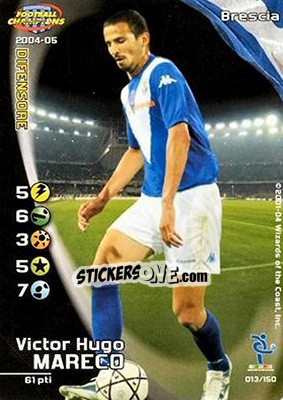 Sticker Victor Hugo Mareco - Football Champions Italy 2004-2005 - Wizards of The Coast