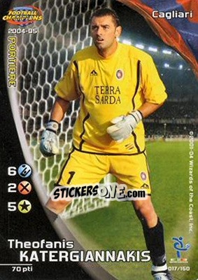 Sticker Theofanis Katergiannakis - Football Champions Italy 2004-2005 - Wizards of The Coast