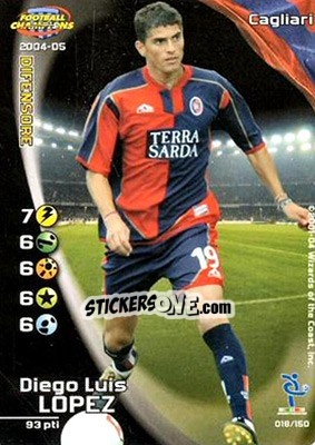 Sticker Diego Luis Lopez - Football Champions Italy 2004-2005 n. 18 - Wizards of The Coast
