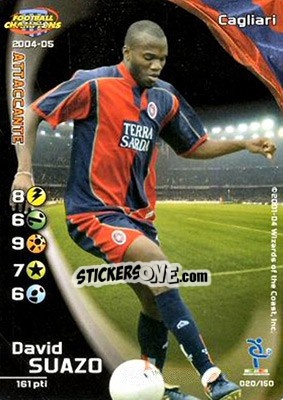 Sticker David Suazo - Football Champions Italy 2004-2005 n. 20 - Wizards of The Coast
