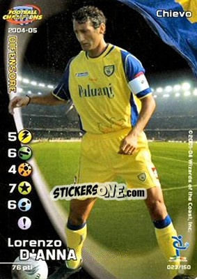 Sticker Lorenzo D'Anna - Football Champions Italy 2004-2005 - Wizards of The Coast