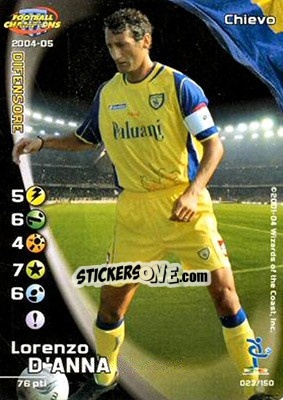 Sticker Lorenzo D'Anna - Football Champions Italy 2004-2005 n. 23 - Wizards of The Coast