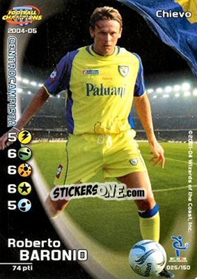 Sticker Roberto Baronio - Football Champions Italy 2004-2005 - Wizards of The Coast