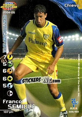 Figurina Franco Semioli - Football Champions Italy 2004-2005 - Wizards of The Coast