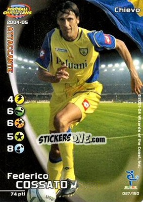 Sticker Federico Cossato - Football Champions Italy 2004-2005 n. 27 - Wizards of The Coast