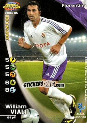 Sticker William Viali - Football Champions Italy 2004-2005 n. 30 - Wizards of The Coast