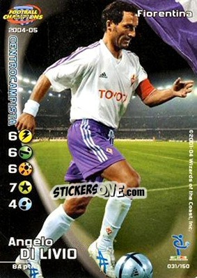 Sticker Angelo Di Livio - Football Champions Italy 2004-2005 n. 31 - Wizards of The Coast