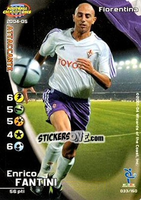 Sticker Enrico Fantini - Football Champions Italy 2004-2005 n. 33 - Wizards of The Coast