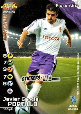 Sticker Javier Garcia Portillo - Football Champions Italy 2004-2005 n. 34 - Wizards of The Coast