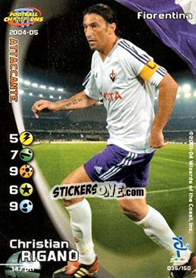 Sticker Christian Riganò - Football Champions Italy 2004-2005 n. 35 - Wizards of The Coast