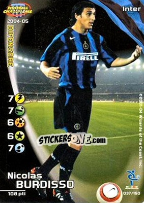 Figurina Nicolas Burdisso - Football Champions Italy 2004-2005 - Wizards of The Coast