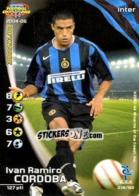 Sticker Ivan Ramiro Cordoba - Football Champions Italy 2004-2005 n. 38 - Wizards of The Coast