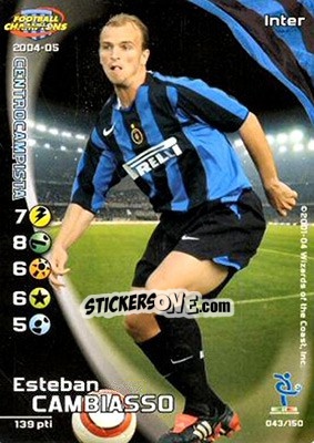 Cromo Esteban Cambiasso - Football Champions Italy 2004-2005 - Wizards of The Coast