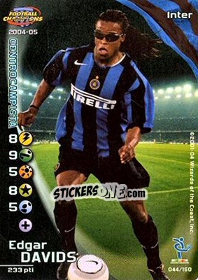Sticker Edgar Davis - Football Champions Italy 2004-2005 n. 44 - Wizards of The Coast