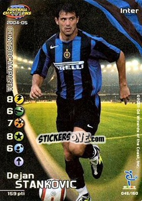 Figurina Dejan Stankovic - Football Champions Italy 2004-2005 - Wizards of The Coast