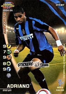 Sticker Adriano - Football Champions Italy 2004-2005 n. 46 - Wizards of The Coast