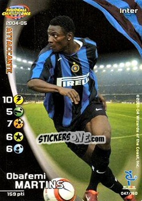 Figurina Obafemi Martins - Football Champions Italy 2004-2005 - Wizards of The Coast