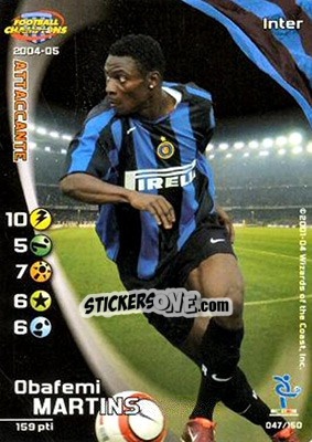 Cromo Obafemi Martins - Football Champions Italy 2004-2005 - Wizards of The Coast