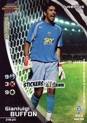 Sticker Gianluigi Buffon - Football Champions Italy 2004-2005 n. 49 - Wizards of The Coast