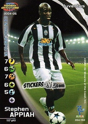 Sticker Stephen Appiah - Football Champions Italy 2004-2005 n. 54 - Wizards of The Coast