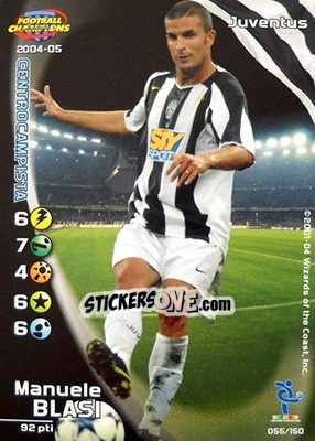 Sticker Manuele Blasi - Football Champions Italy 2004-2005 n. 55 - Wizards of The Coast