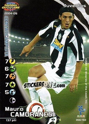 Figurina Mauro Camoranesi - Football Champions Italy 2004-2005 - Wizards of The Coast