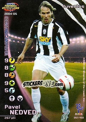Sticker Pavel Nedved - Football Champions Italy 2004-2005 n. 57 - Wizards of The Coast